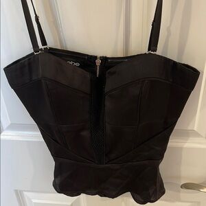 Bebe Black Strapless Corset Top